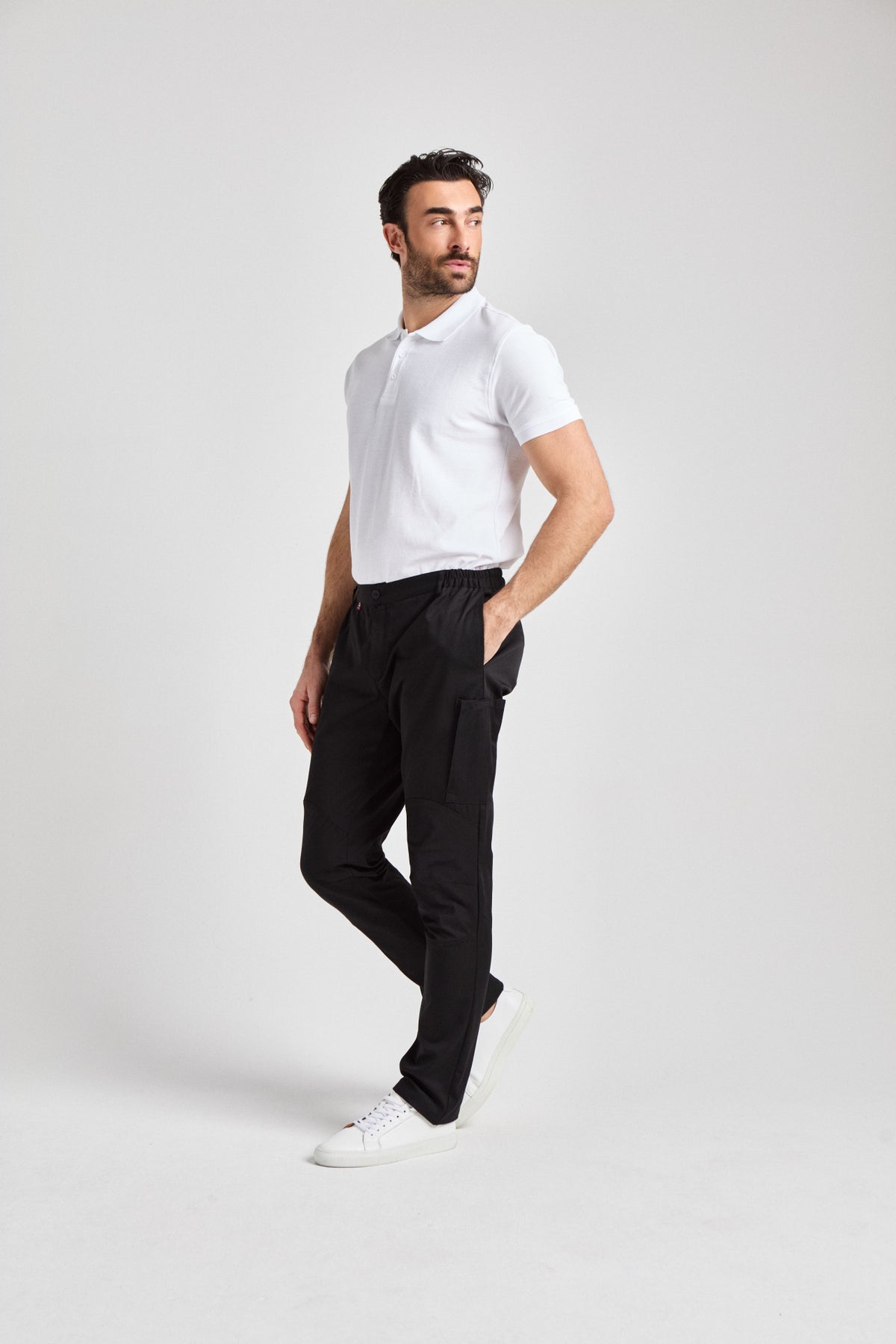 Kochhose Baricella Classic mit elastischem Bund – schwarz – Farbcode 1011 – Bild 2