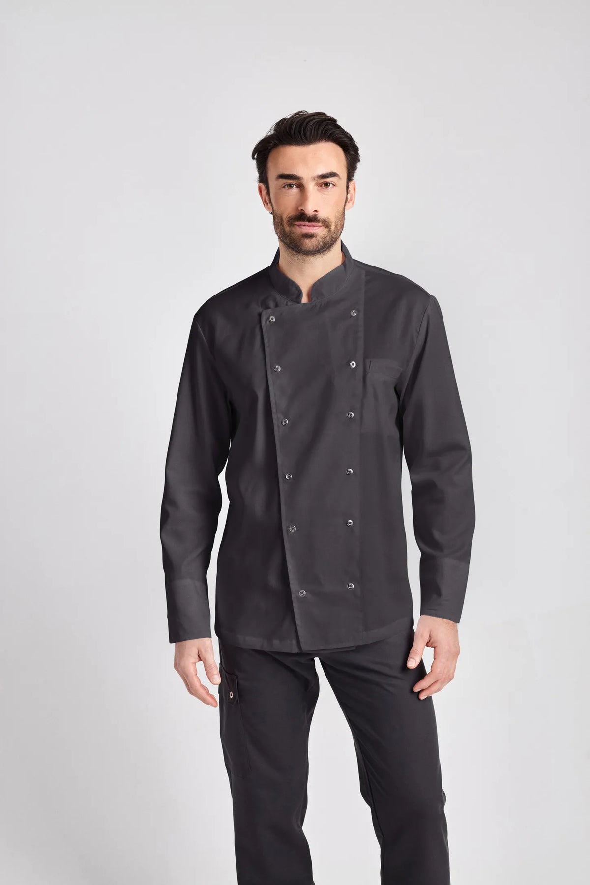 Kochjacke Arco Man Care mit atmungsaktivem Meshrücken – raven – Farbcode 1010 – Bild 1