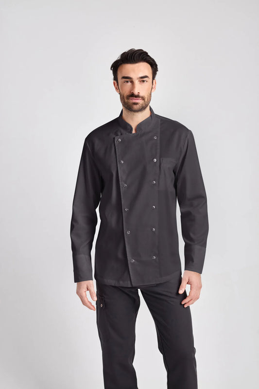 Kochjacke Arco Man Care mit atmungsaktivem Meshrücken – raven – Farbcode 1010 – Bild 1