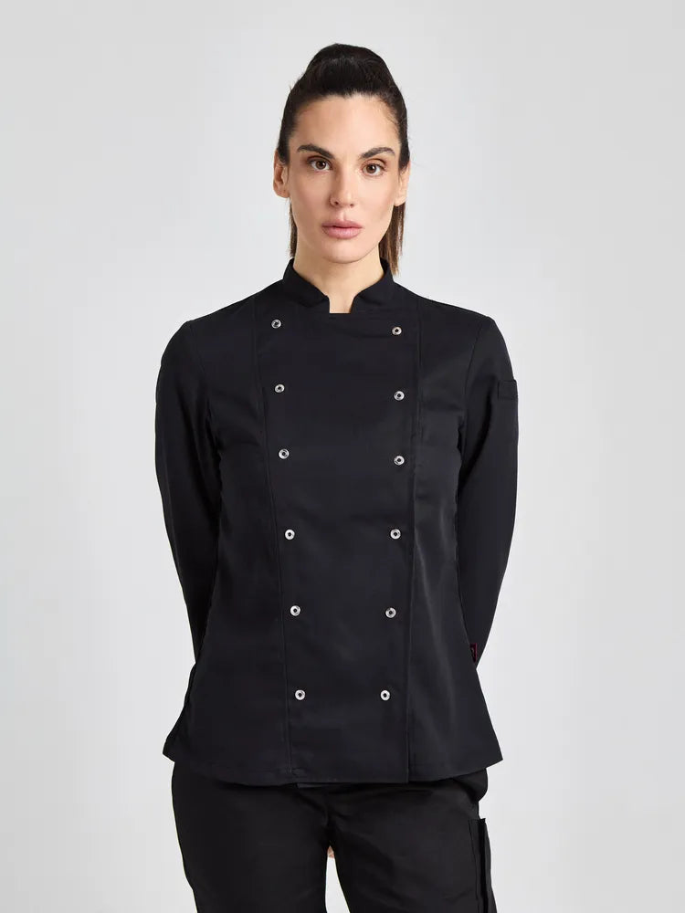 Kochjacke Arco Lady Care mit atmungsaktivem Meshrücken – schwarz – Farbcode 1011 – Bild 1