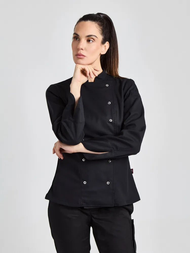 Kochjacke Arco Lady Care mit atmungsaktivem Meshrücken – schwarz – Farbcode 1011 – Bild 2