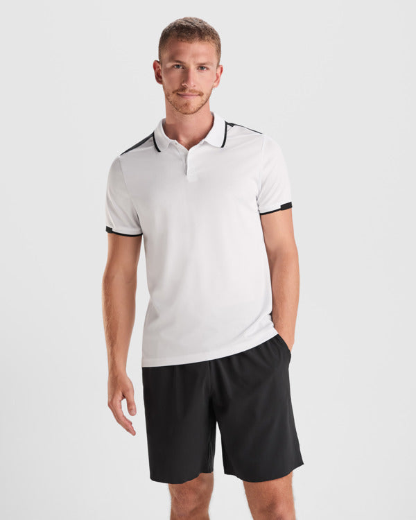 POLOSHIRTS TAMIL – aus 50% recyceltes Polyester und 50% antibakterielles Polyester, 140 g/m². weiß 0102: 150 g/m². – Bild 2