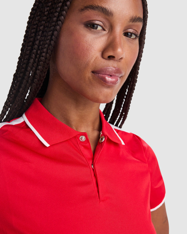 POLOSHIRTS TAMIL WOMAN – aus 50% recyceltes Polyester und 50% antibakterielles Polyester, 140 g/m². weiß 0102: 150 g/m². – Bild 3