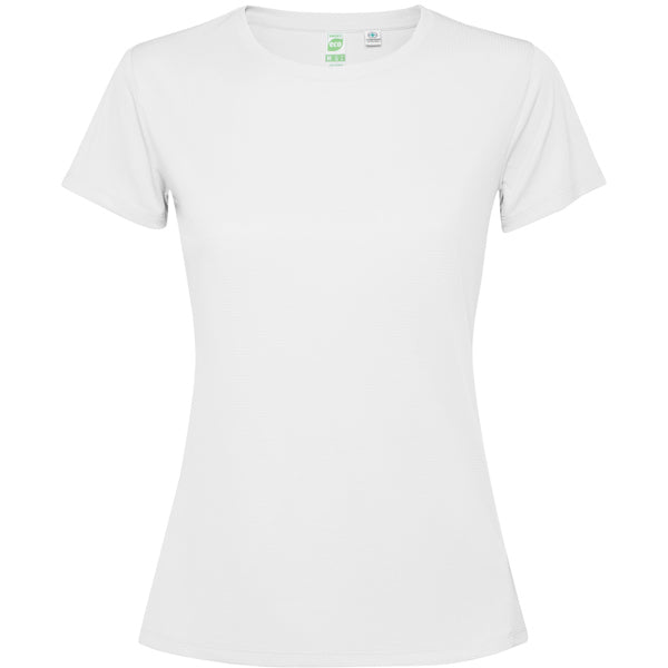 T-SHIRTS ESTORIL WOMAN – aus 100% recyceltes Polyester-Waffel-Interlock, 125 g/m².