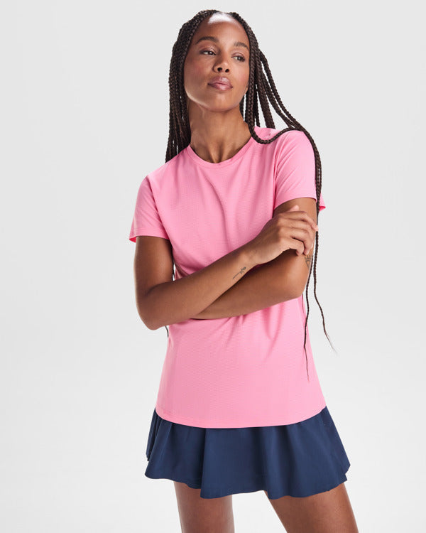 T-SHIRTS ESTORIL WOMAN – aus 100% recyceltes Polyester-Waffel-Interlock, 125 g/m². – Bild 2