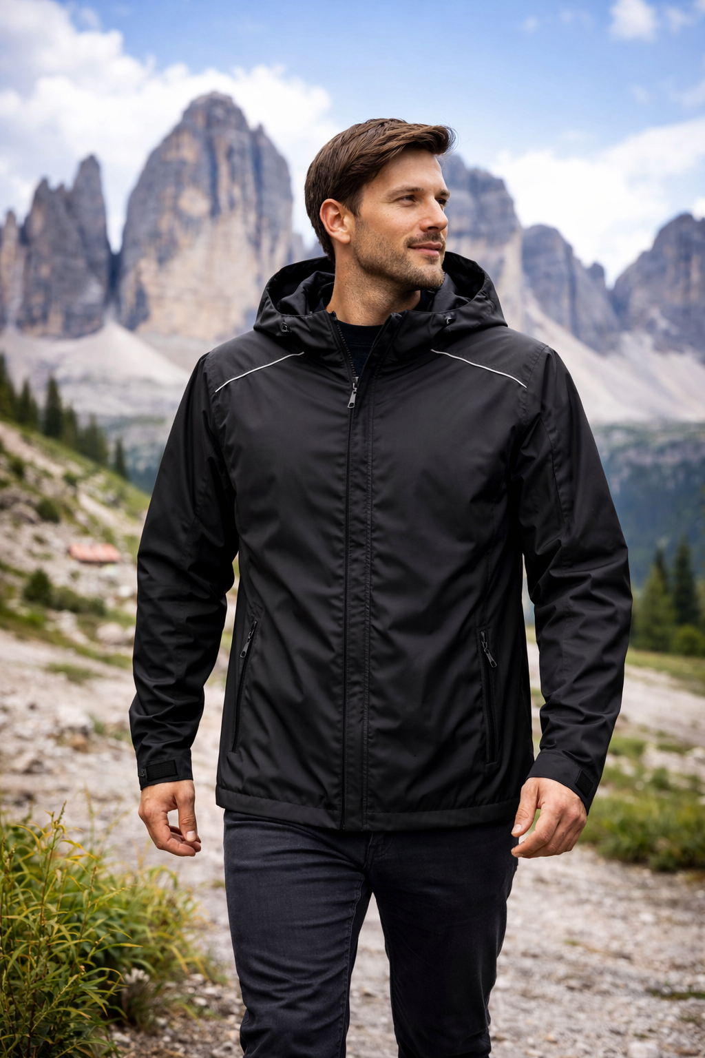 Daiber JN 1118 Herren Regenjacke – mit Logo links Brust (Druck oder Stick)