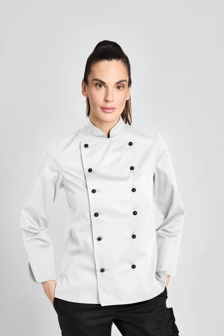Kochjacke Rimini Lady Classic mit Ärmeltasche – weiß – Farbcode 2000 – Bild 1