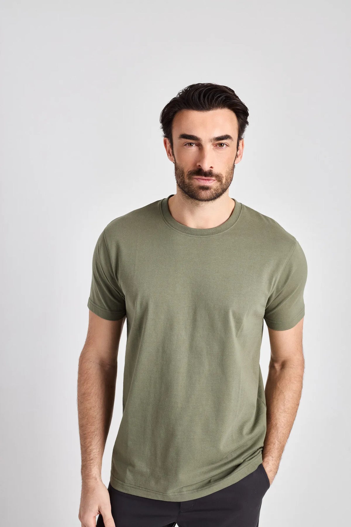 T-Shirt Taranto Man mit Rundhalsausschnitt – olive – Farbcode 6017 – Bild 2