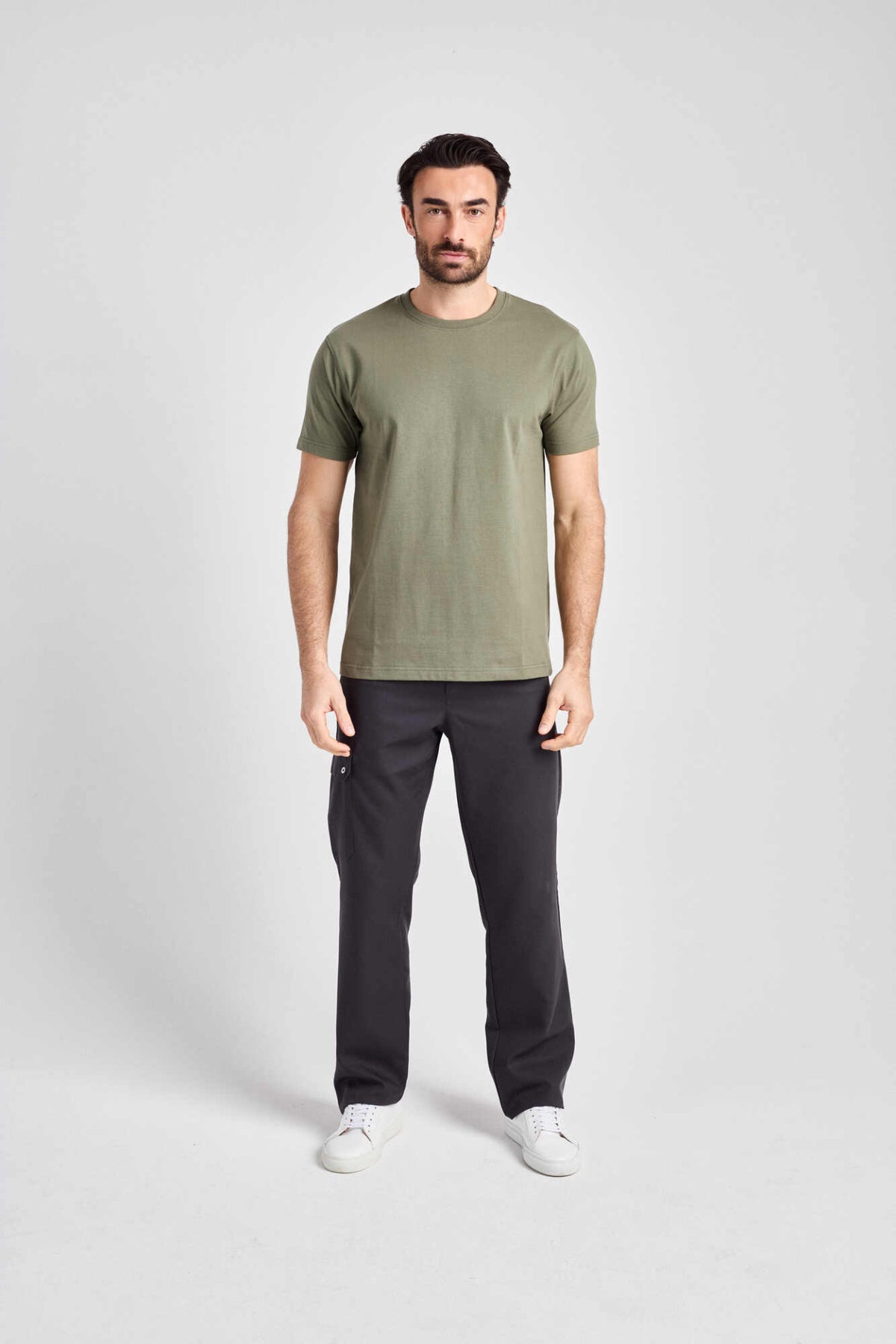 T-Shirt Taranto Man mit Rundhalsausschnitt – olive – Farbcode 6017 – Bild 3