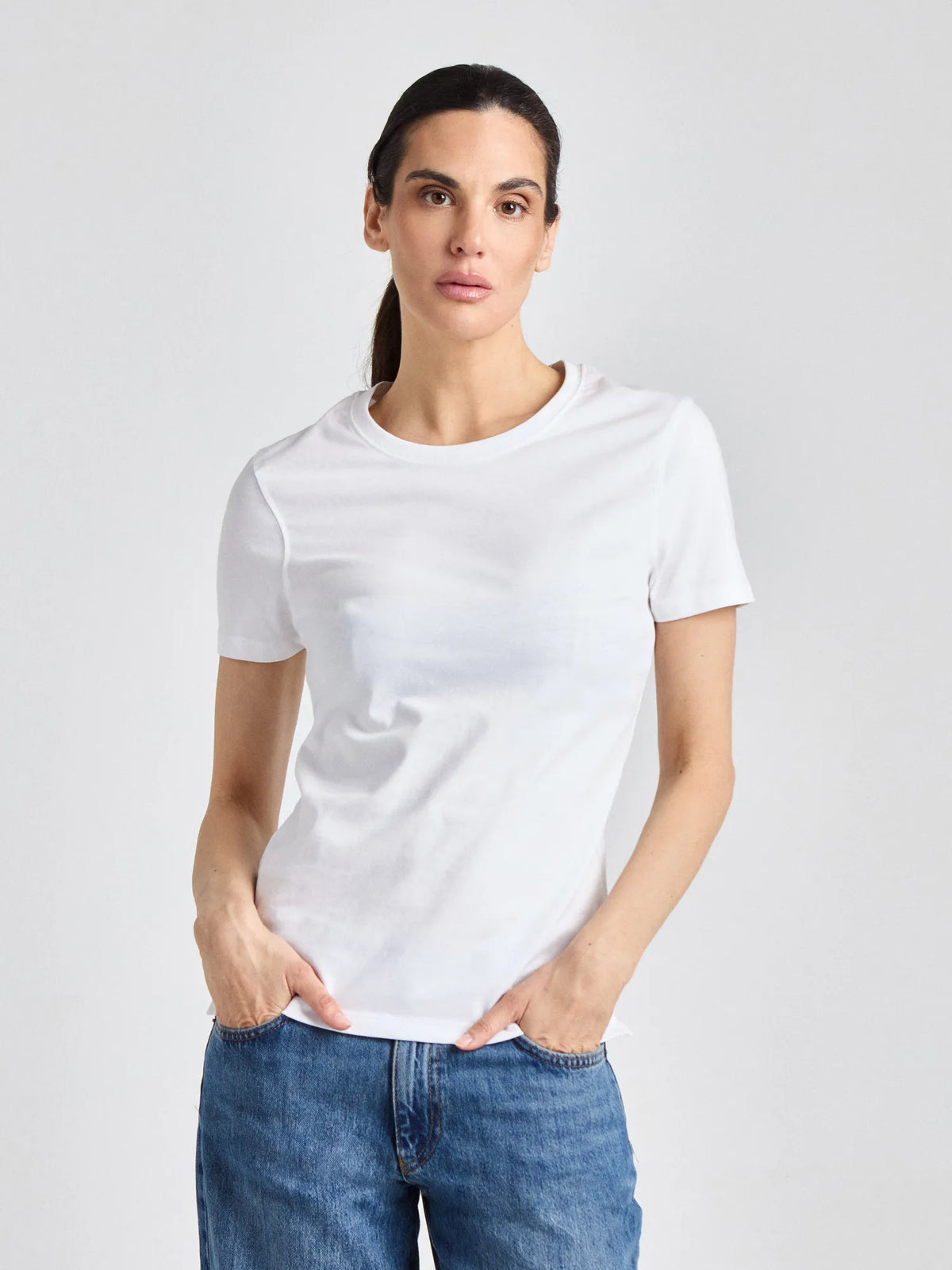 T-Shirt Ragusa Lady mit Rundhalsausschnitt – weiß – Farbcode 2000 – Bild 1