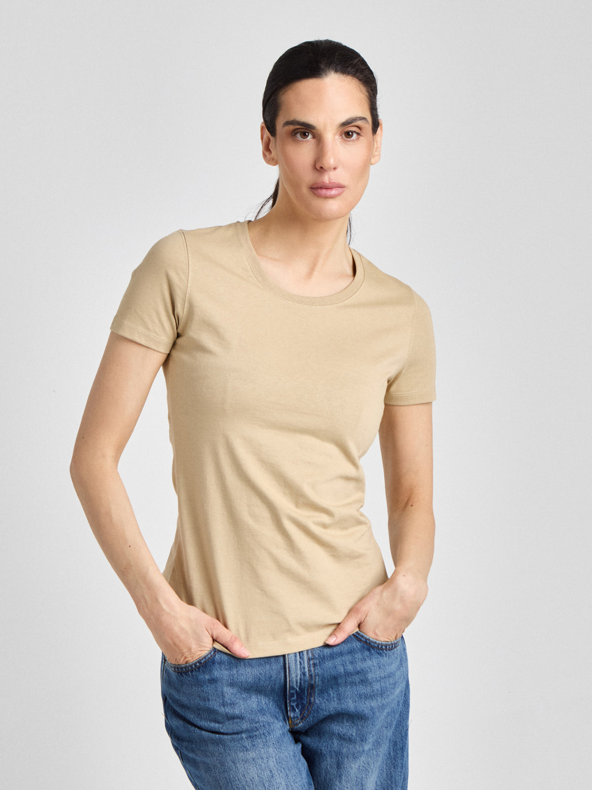 T-Shirt Ragusa Lady mit Rundhalsausschnitt – natur – Farbcode 3009 – Bild 1