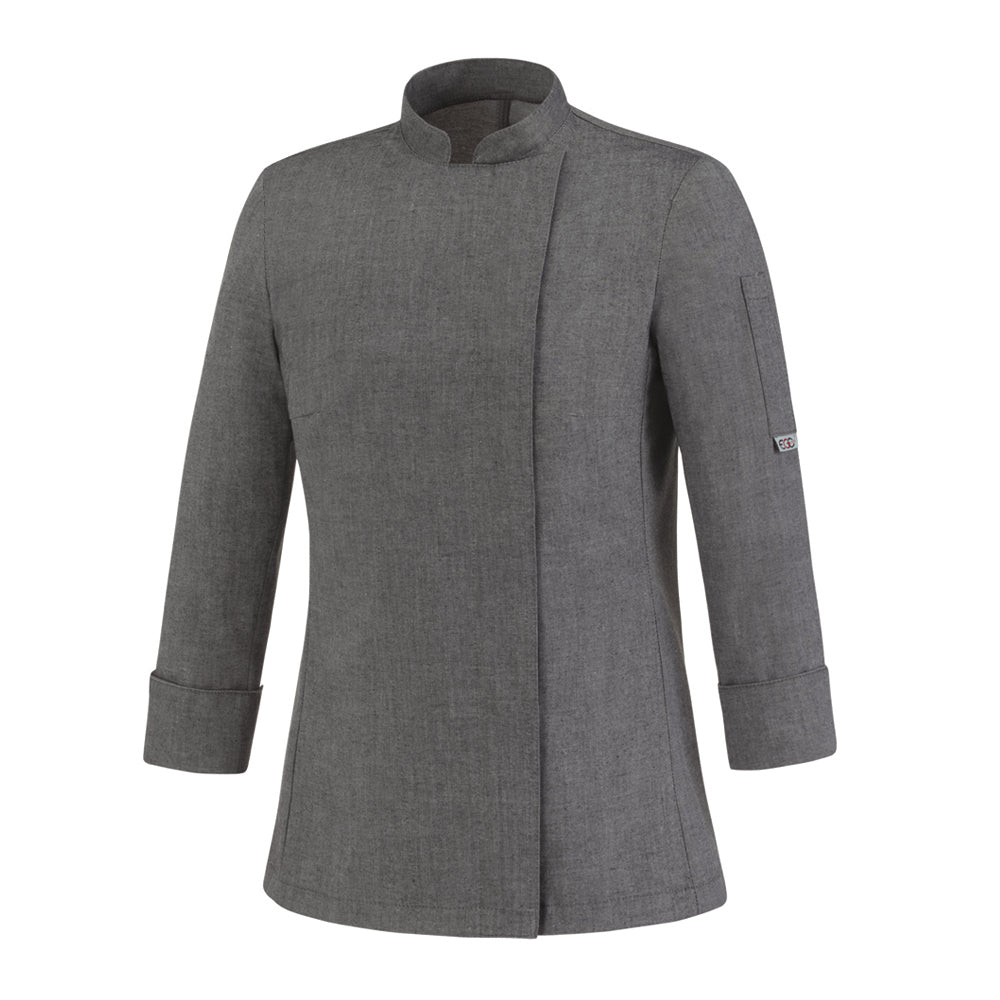 Damen-Kochjacke Girl – Graumeliert – Bild 1