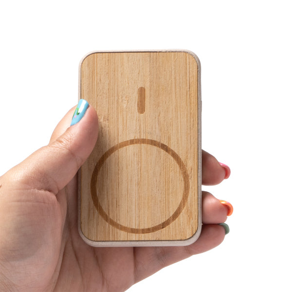 POWER BANKS BRENER – aus Bambus mit Magnet – Bild 7