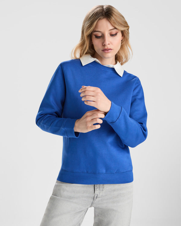 SWEATSHIRTS BATIAN – aus 65% gekämmte Baumwolle (57% Bio-Baumwolle) / 35% Polyester (21% recycelt), 300 g/m².Farbe Melange-Grau 58: 60% Baumwolle (48% Bio-Baumwolle) / 31% Polyester (21% recycelt) / 9% Viskose. – Bild 5