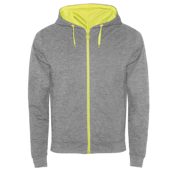 SWEATSHIRTS FUJI – aus Hauptmaterial: 60% Baumwolle / 40% Polyester, 280 g/m².Kapuz Innenfutter: 100% mikroperforiertes Polyester.Farbe Melange-Grau 58: 85% Baumwolle / 15% Viskose. – Bild 29