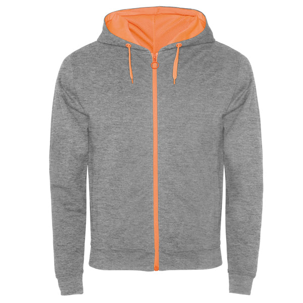 SWEATSHIRTS FUJI – aus Hauptmaterial: 60% Baumwolle / 40% Polyester, 280 g/m².Kapuz Innenfutter: 100% mikroperforiertes Polyester.Farbe Melange-Grau 58: 85% Baumwolle / 15% Viskose. – Bild 34