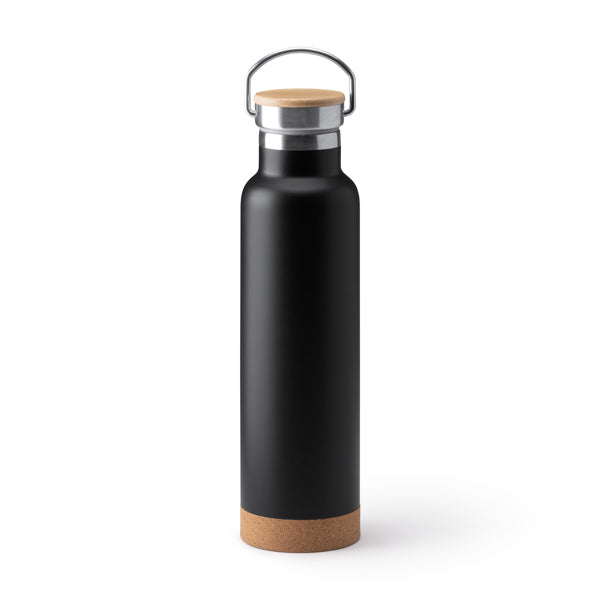 TRINKFLASCHEN VADER – aus Recycelter rostfreier Stahl, Bambus und Kork. – Bild 2