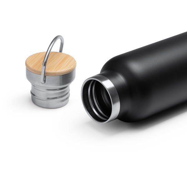 TRINKFLASCHEN VADER – aus Recycelter rostfreier Stahl, Bambus und Kork. – Bild 5
