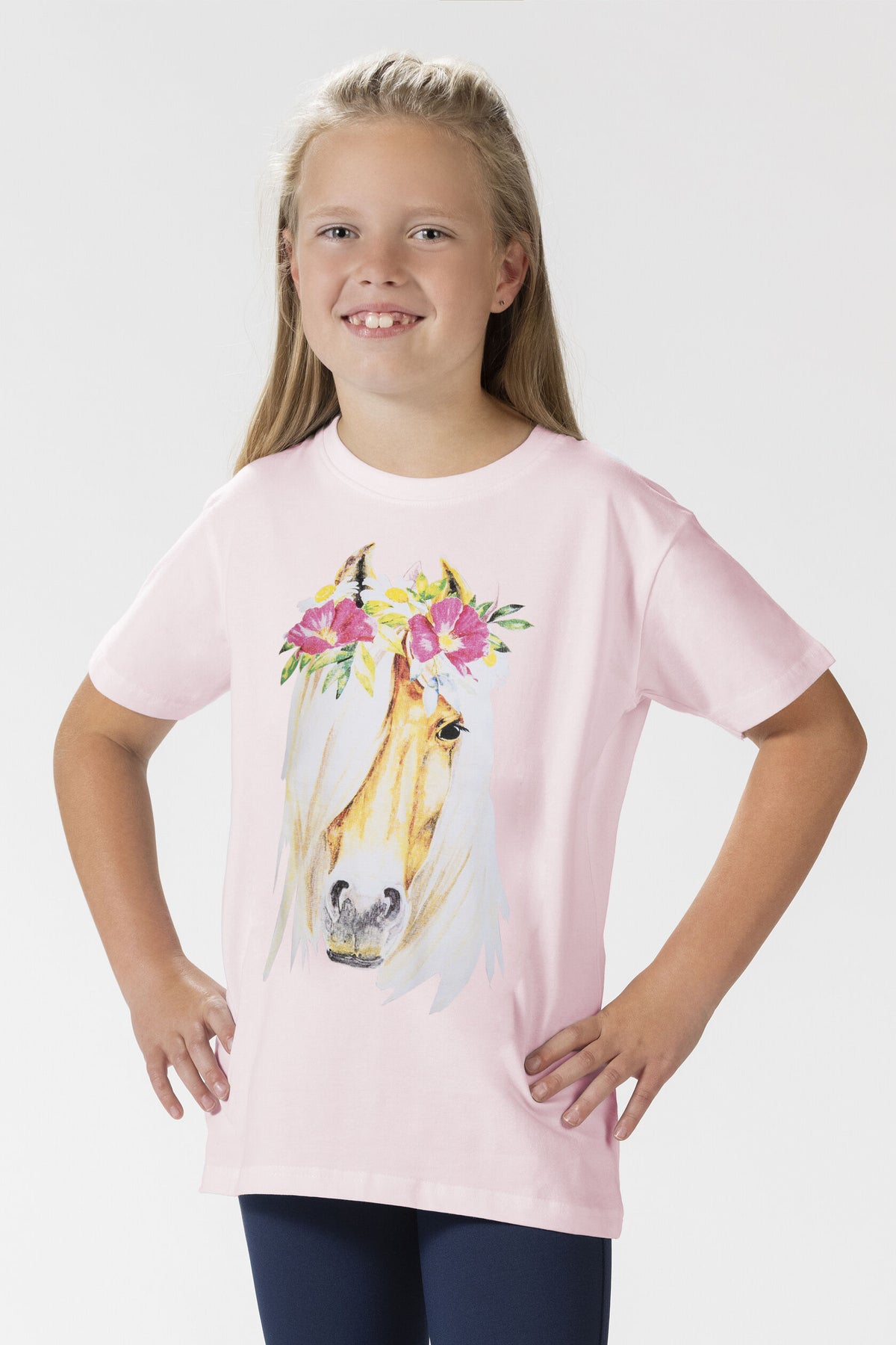 Kinder-T-Shirt Flower Horse – 100% Baumwolle – Bild 3