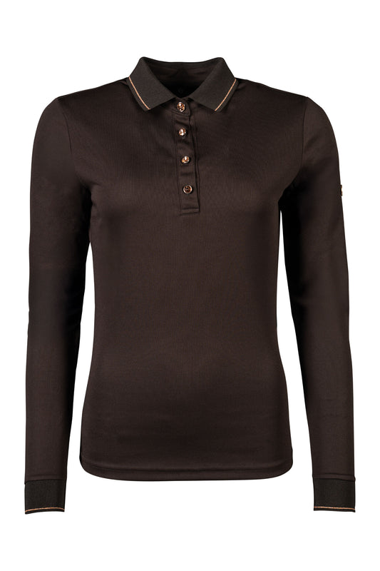 Poloshirt Rosegold Glamour – Style, Langarm – Bild 1