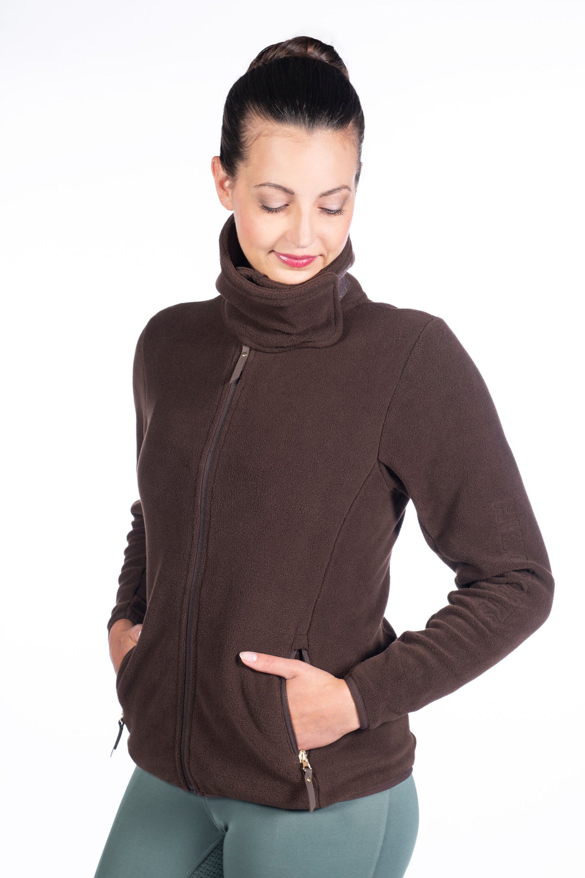 Fleecejacke Basil – großer Stehkragen mit Klettverschluss – Bild 5