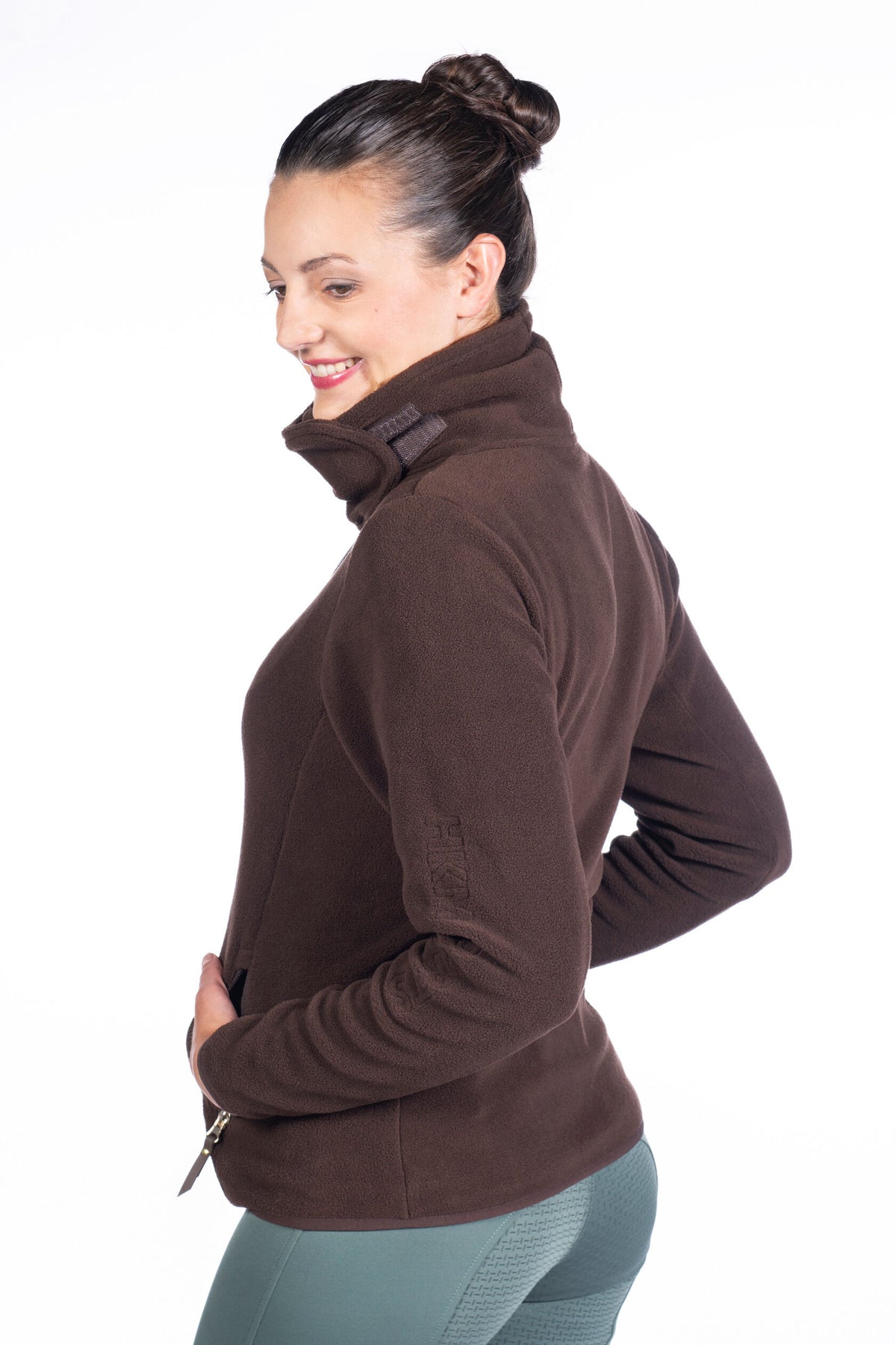 Fleecejacke Basil – großer Stehkragen mit Klettverschluss – Bild 8