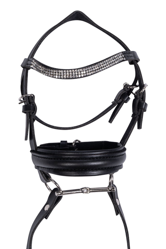 Trense Cuddle Pony – schwarze Kunstledertrense – Bild 1
