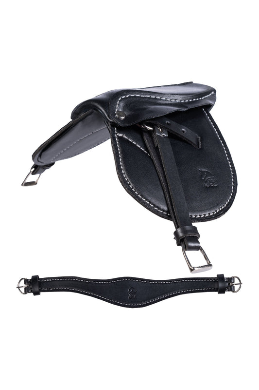 Sattel Cuddle Pony – schwarzer Kunstledersattel – Bild 1