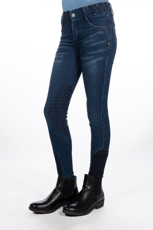 Reithose Aymee Denim – Silikon-Kniebesatz – Bild 2