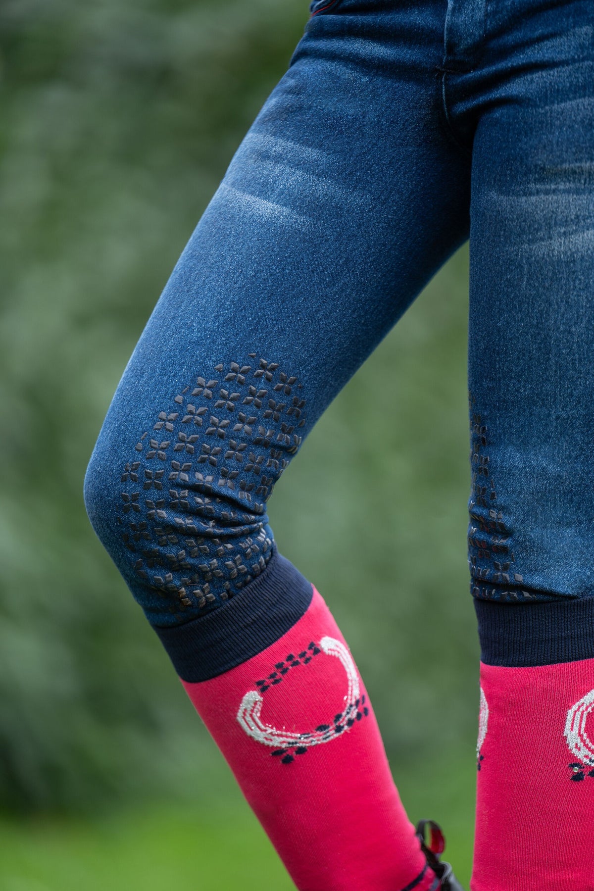 Reithose Aymee Denim – Silikon-Kniebesatz – Bild 15