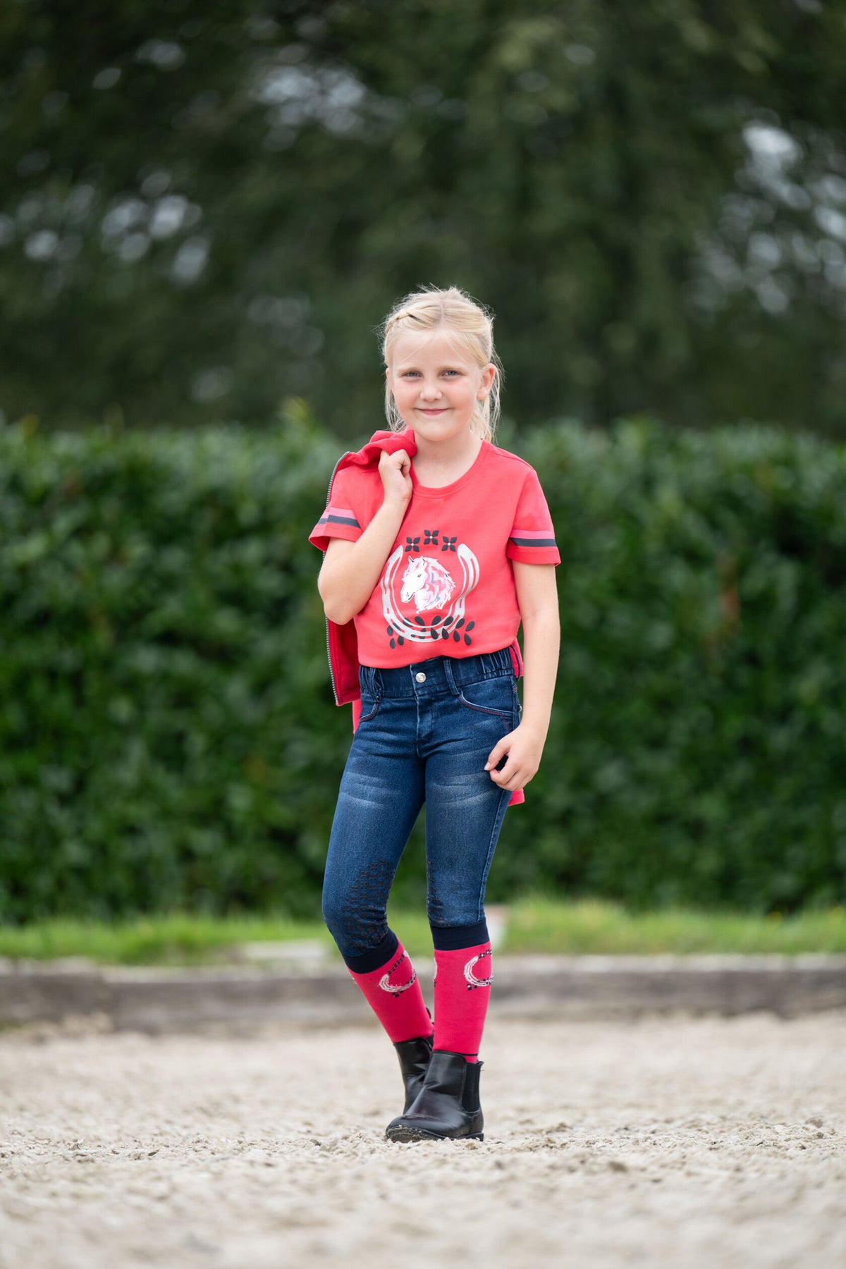 Reithose Aymee Denim – Silikon-Kniebesatz – Bild 16