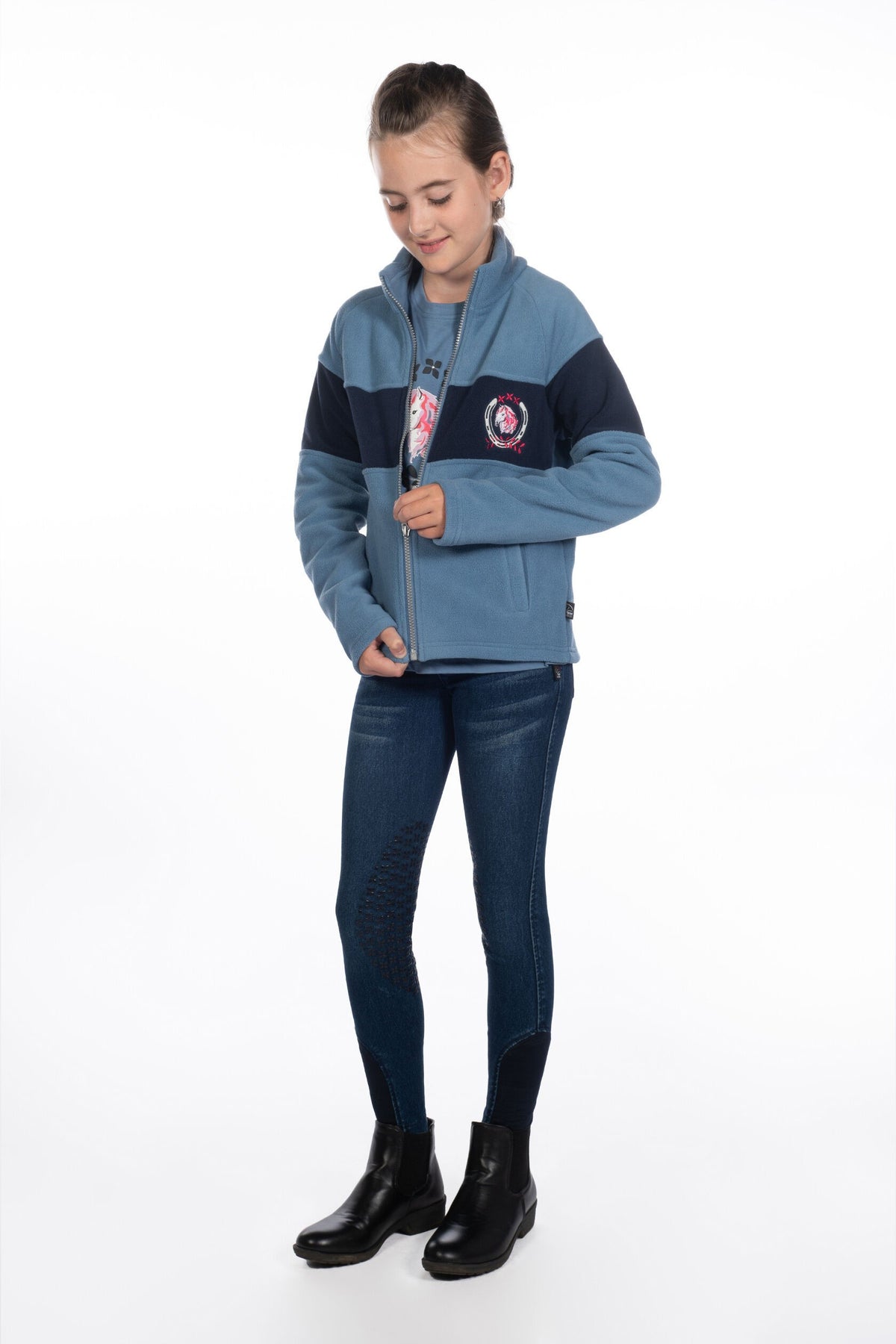 Reithose Aymee Denim – Silikon-Kniebesatz – Bild 6