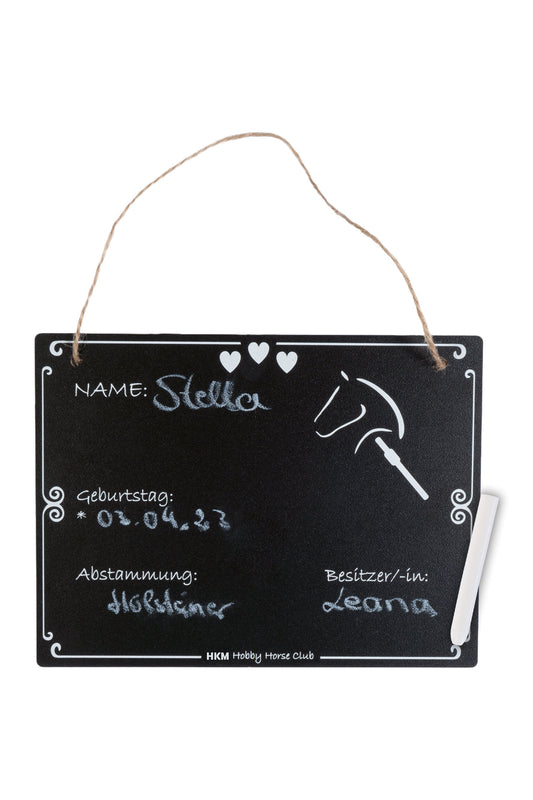 Stallschild Hobby Horsing – Stalltafel zum realistischen Spielen mit dem Spielzeugpferd – Bild 2