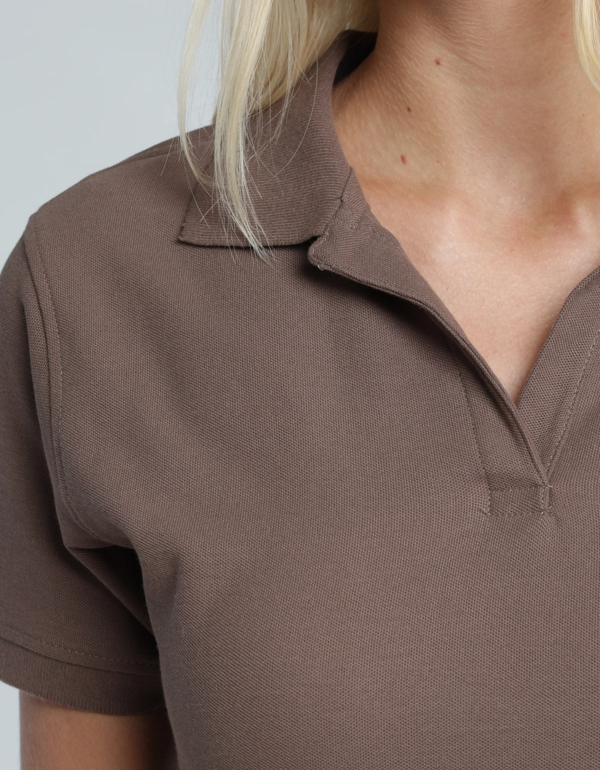 Poloshirt Susa Lady mit offener Knopfleiste – taupe – Farbcode 3013 – Bild 3