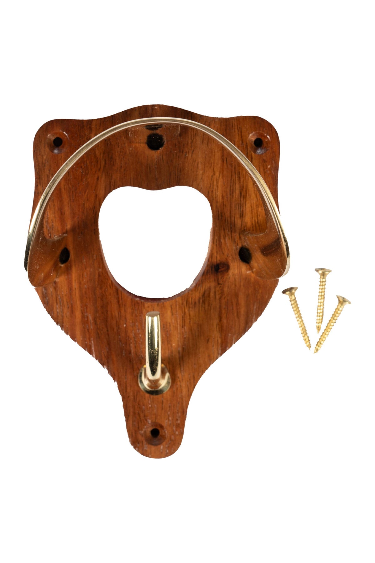 Trensenhalter aus Holz und Messing 15170 – aus massivem Messing und Holz – Bild 1