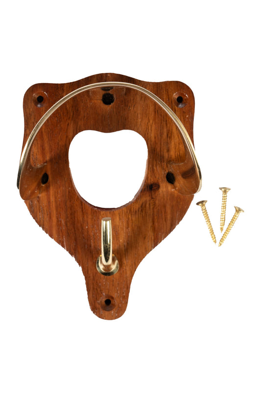 Trensenhalter aus Holz und Messing 15170 – aus massivem Messing und Holz – Bild 1