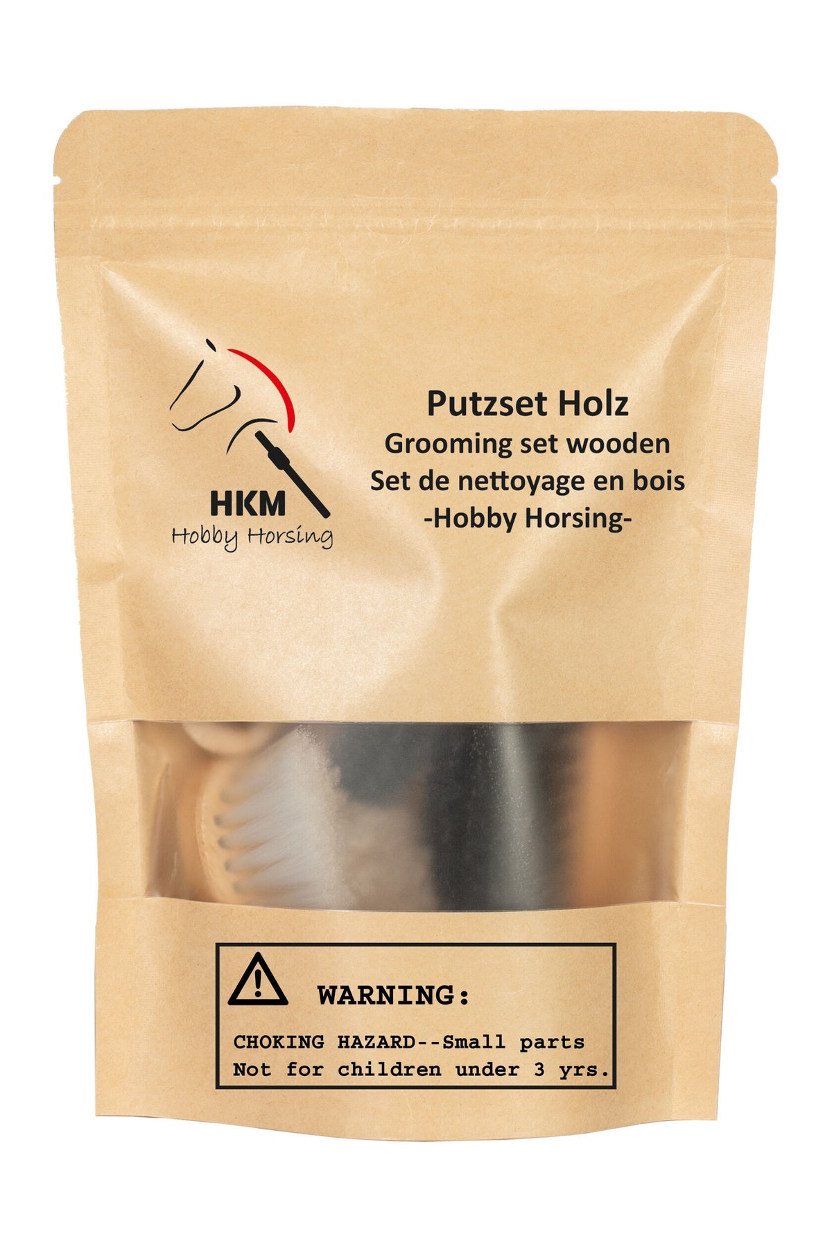 Putzset Holz Hobby Horsing – zum realistischen Spielen mit dem Spielzeugpferd – Bild 2