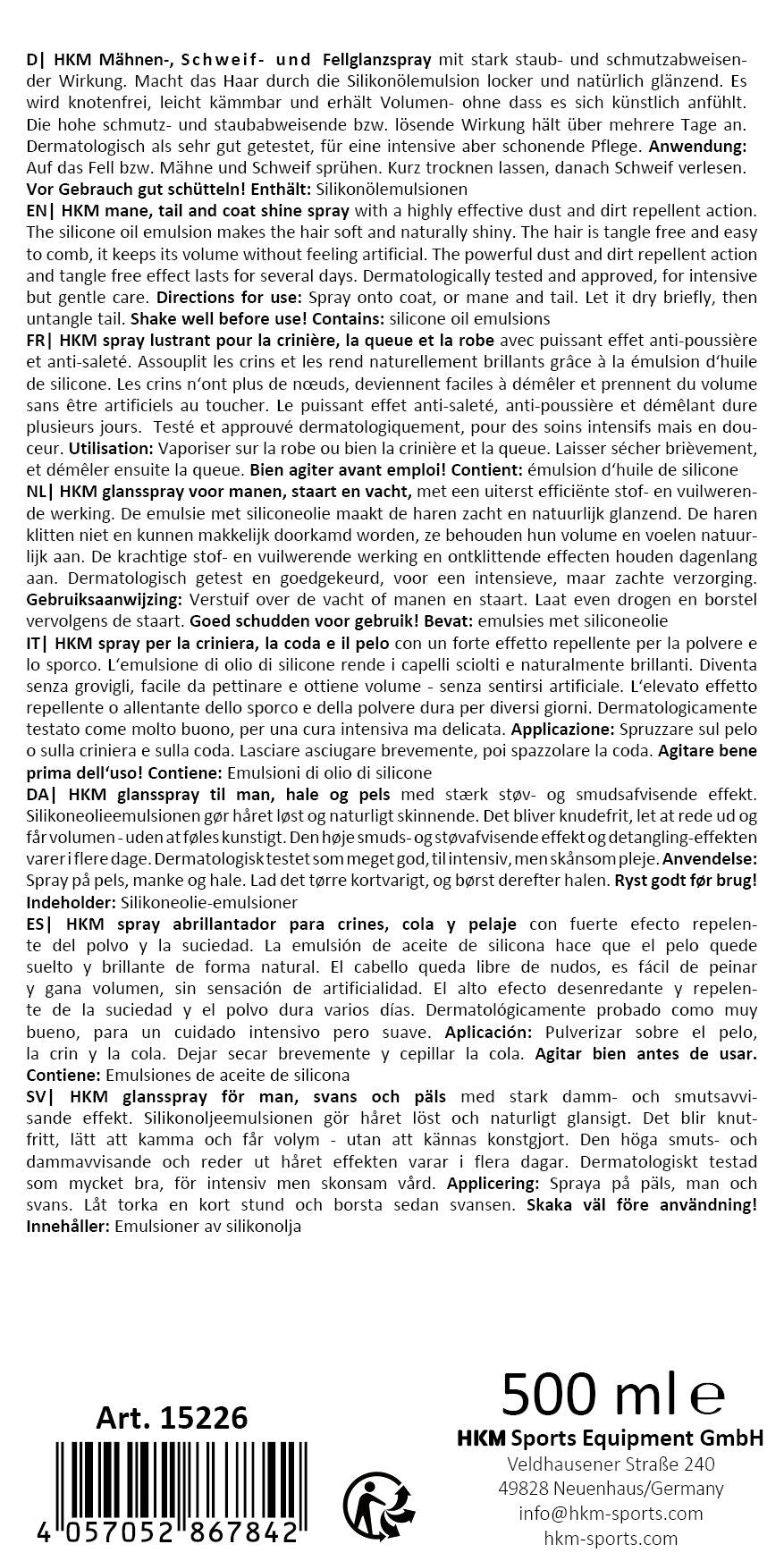 Mähnenspray 500 ml 15226 – erleichtert die Kämmbarkeit – Bild 2