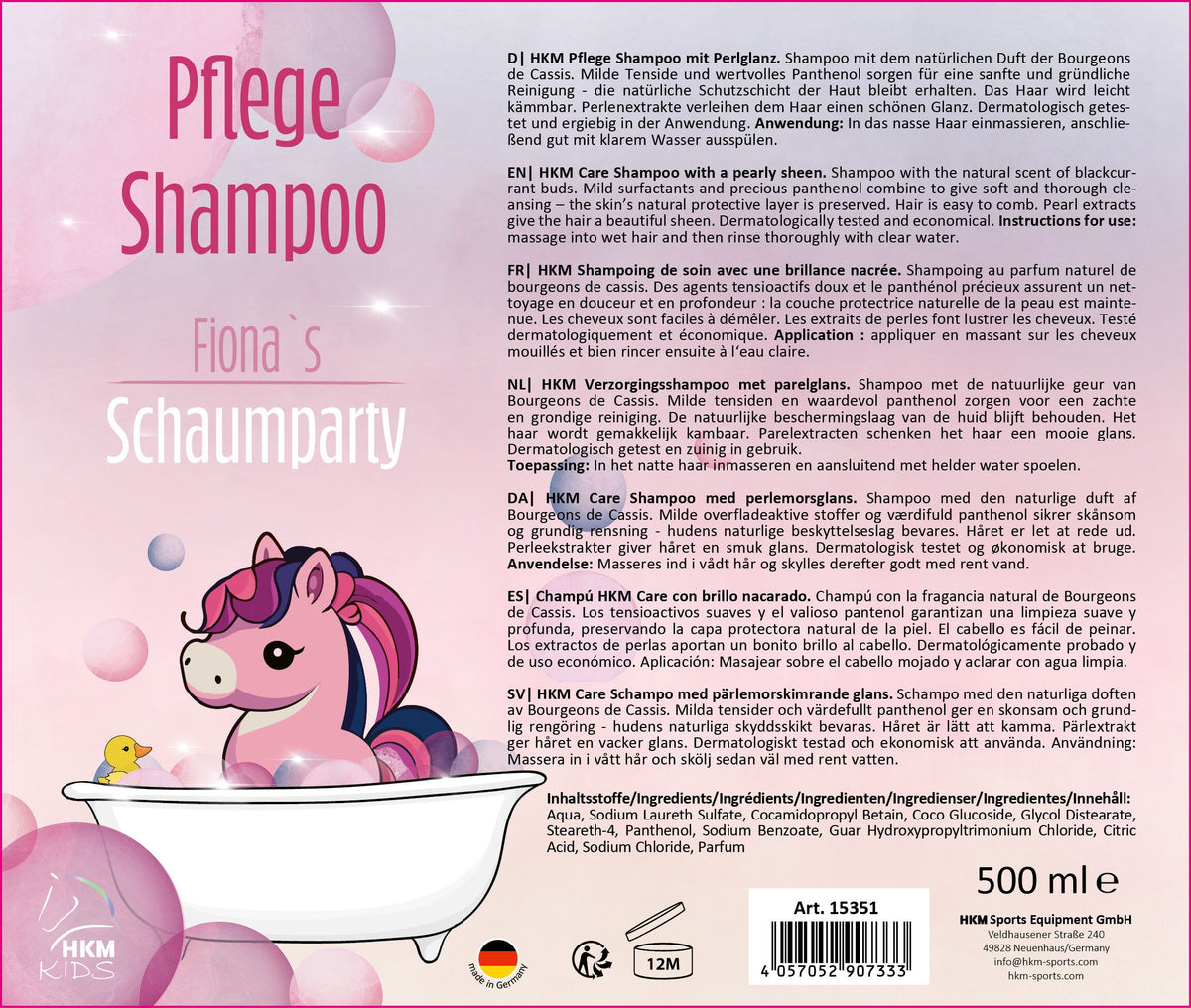 Pferde-Shampoo Fiona – 500 ml – Bild 2