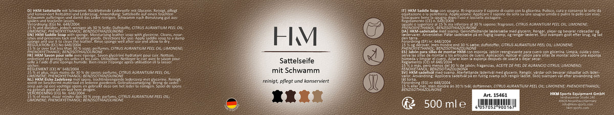 Sattelseife mit Schwamm 500 ml 15461 – rückfettende Lederseife – Bild 2