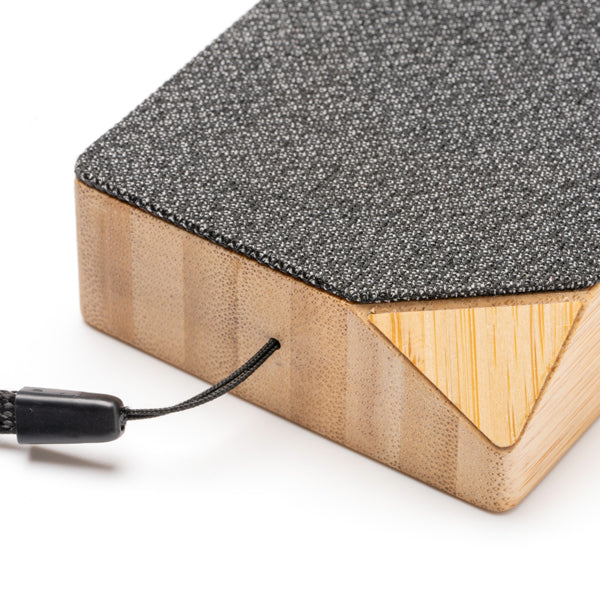 BLUETOOTH-LAUTSPRECHER YUNKER – aus Recyceltes RPET-Polyester und Bambus. – Bild 4