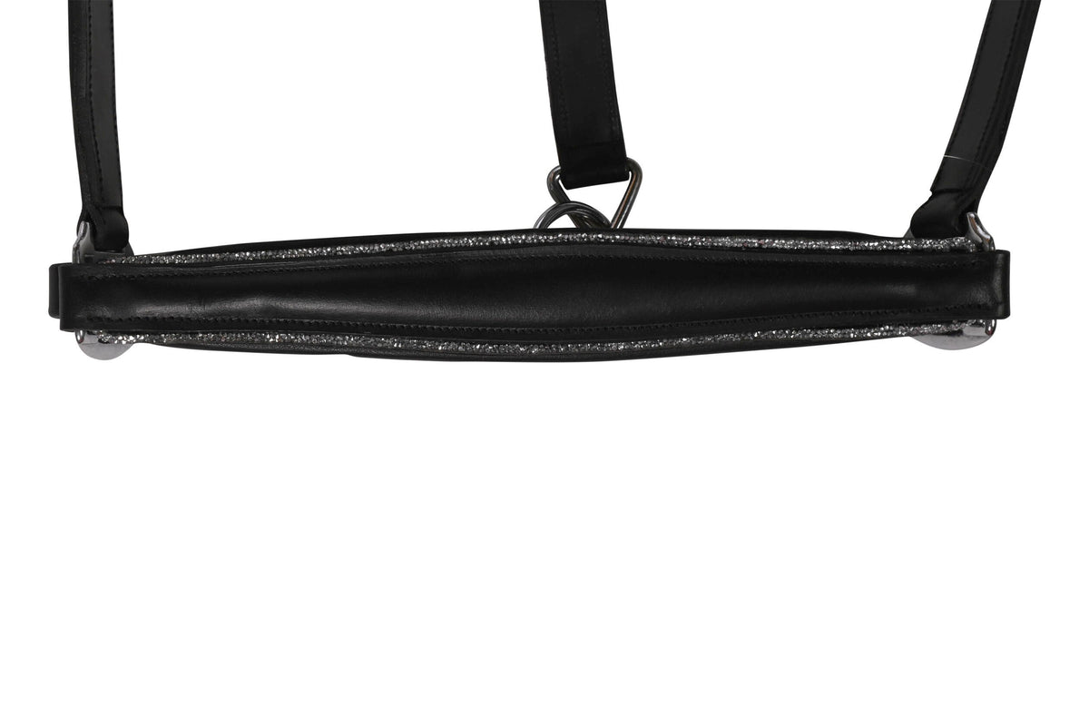 Lederhalfter Glamour – Nasen-und Genickstück mit extra weichem Leder gepolstert – Bild 2
