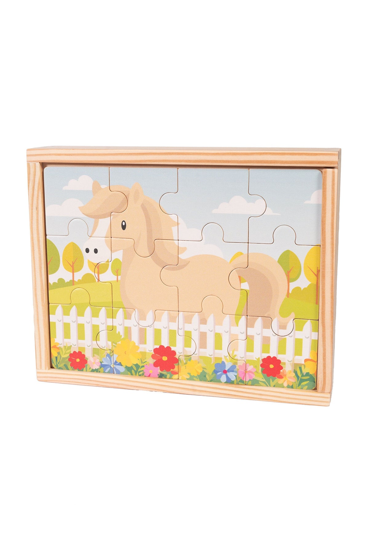 Puzzle Fellfarben – Einlegepuzzle mit Pferden – Bild 1