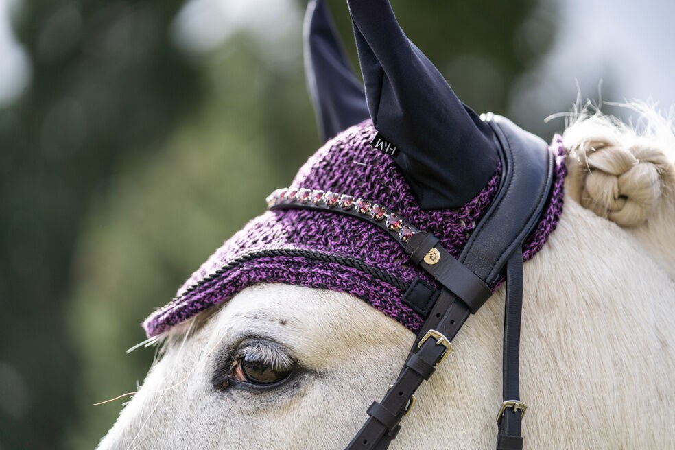 Fliegenhaube Lugano Elegant – zum Schutz des Pferdes vor Fliegen und Insekten – Bild 5