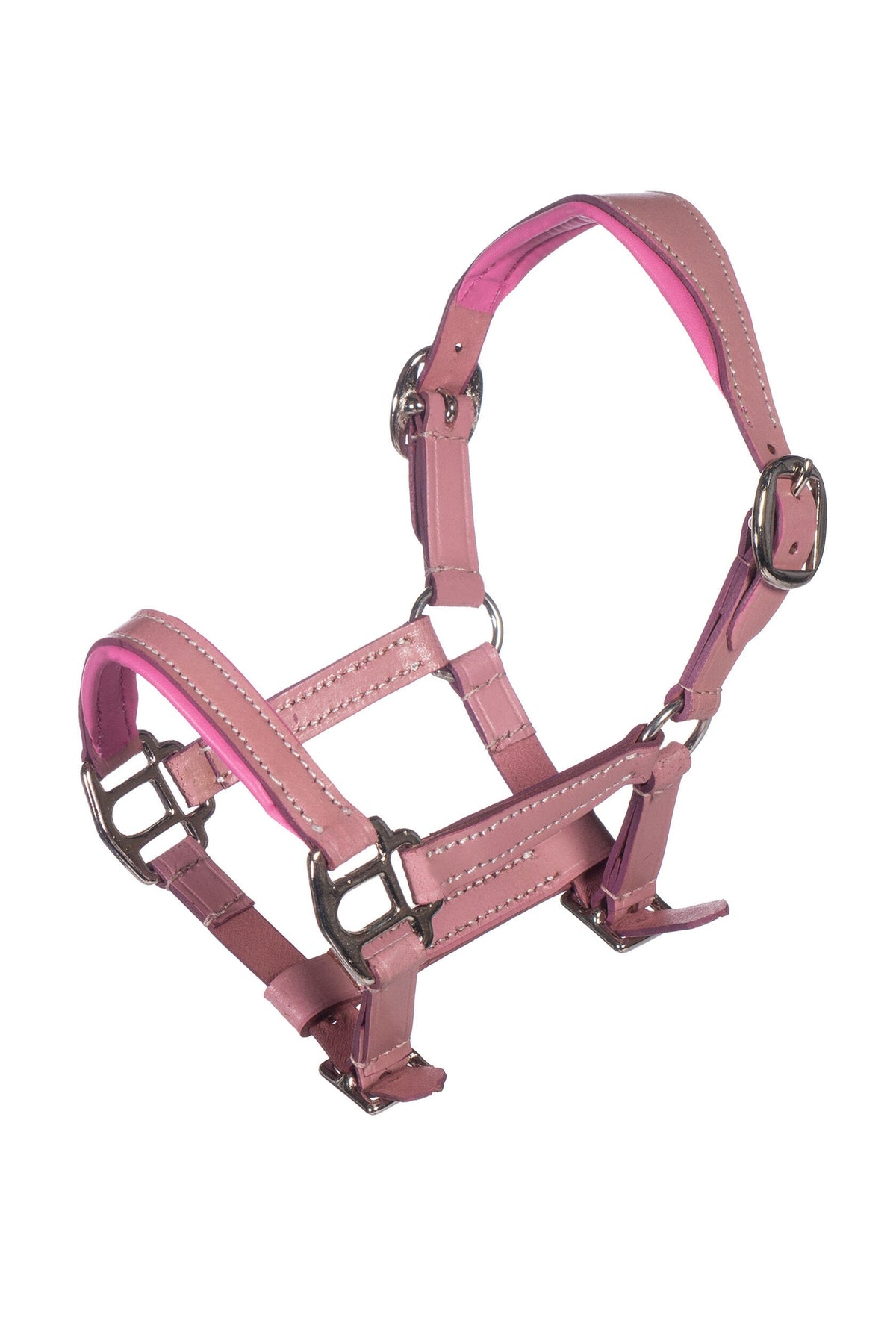 Lederhalfter Pink Hobby Horsing – zum realistischen Spielen mit dem Spielzeugpferd – Bild 1