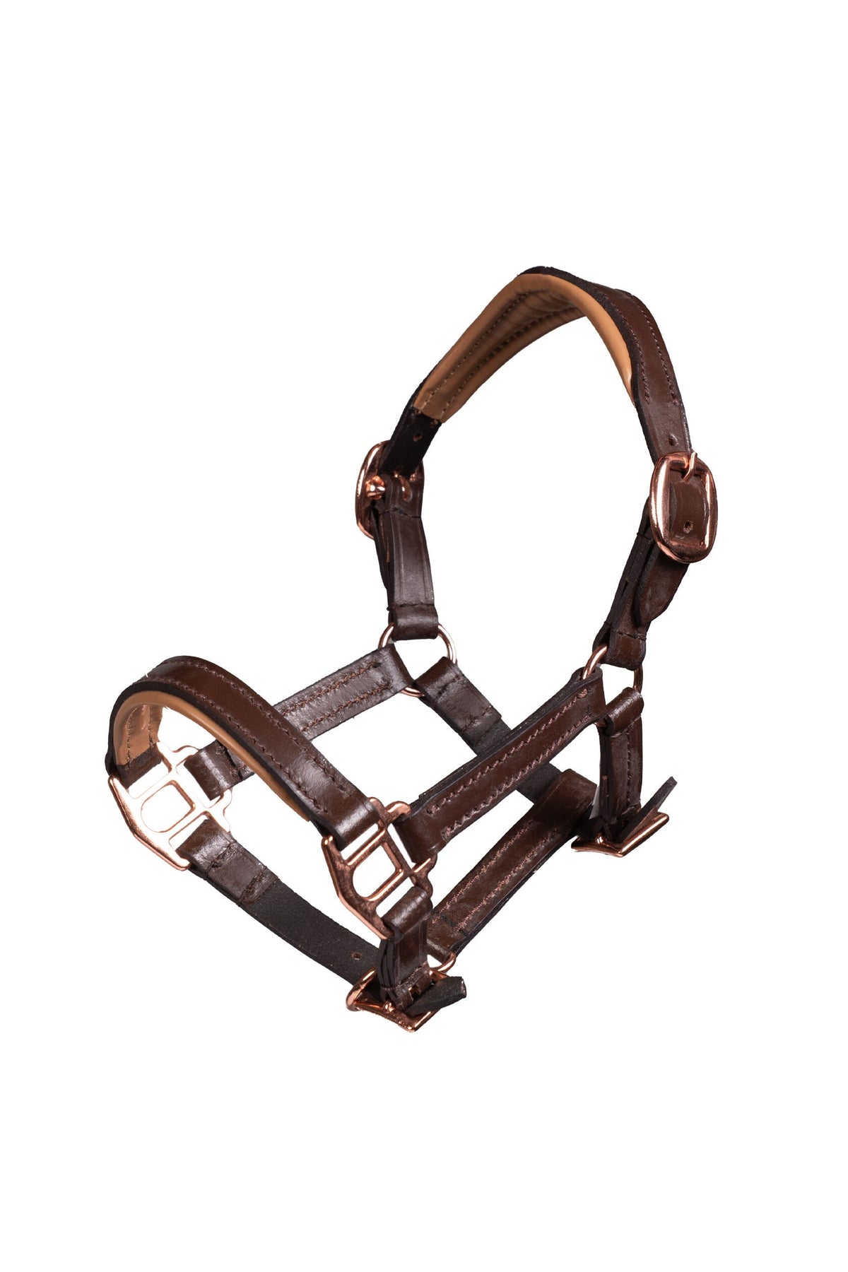 Lederhalfter Rosegold Hobby Horsing – zum realistischen Spielen mit dem Spielzeugpferd – Bild 1