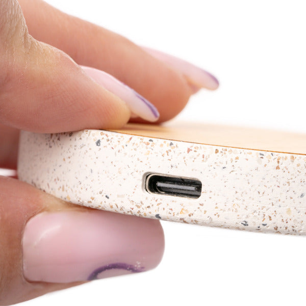 LADEGERÄTE SILES – aus Recycelter Terrazzo-Stein und Bambus. – Bild 3