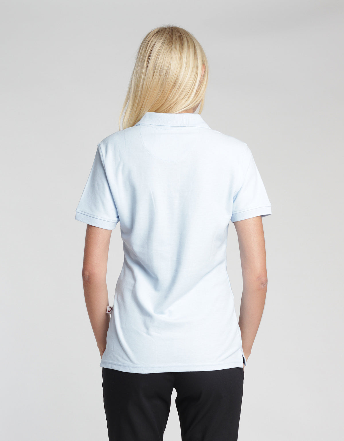 Poloshirt Susa Lady mit offener Knopfleiste – hellblau – Farbcode 5005 – Bild 2