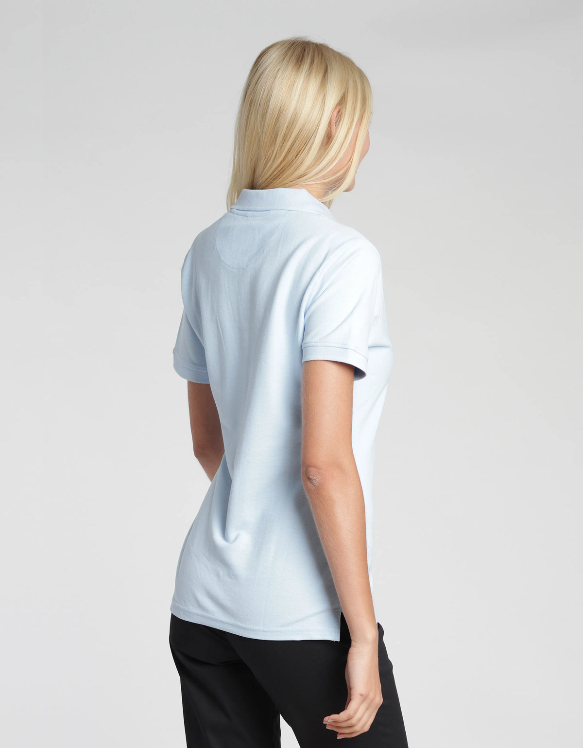 Poloshirt Susa Lady mit offener Knopfleiste – hellblau – Farbcode 5005 – Bild 4