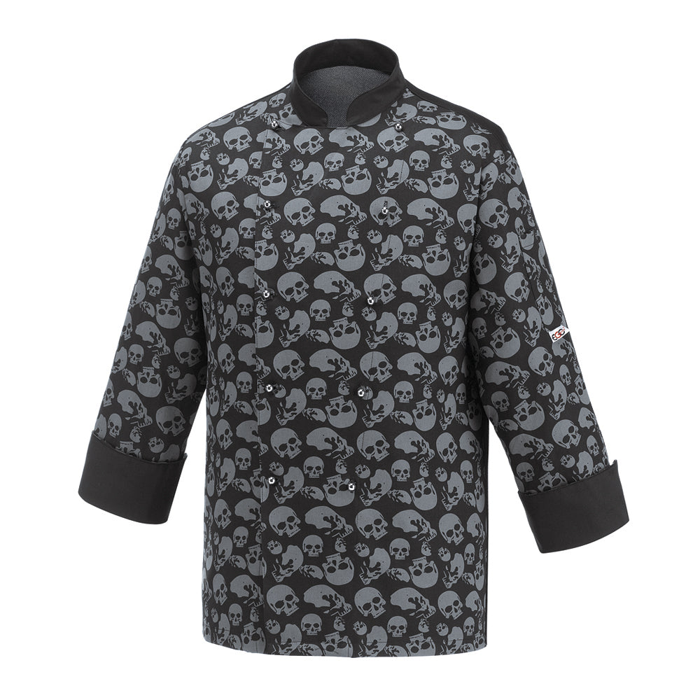 Unisex-Kochjacke Black – Skulls – Bild 1